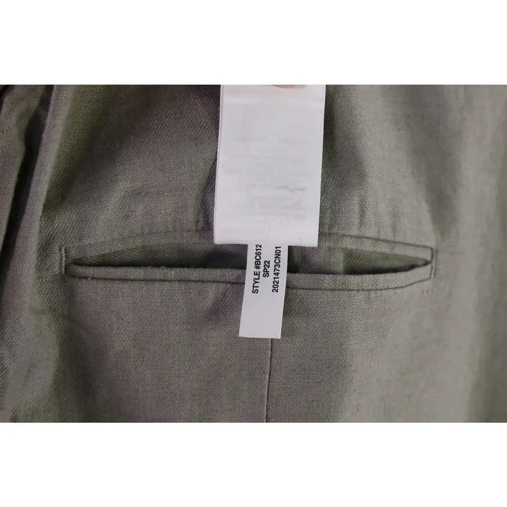 J Crew Mens Slate Gray Classic Fit Hemp Cotton Patch Pocket 2-Btn Suit Large 42R